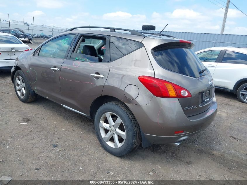 2009 Nissan Murano Sl VIN: JN8AZ18W29W134578 Lot: 39413355