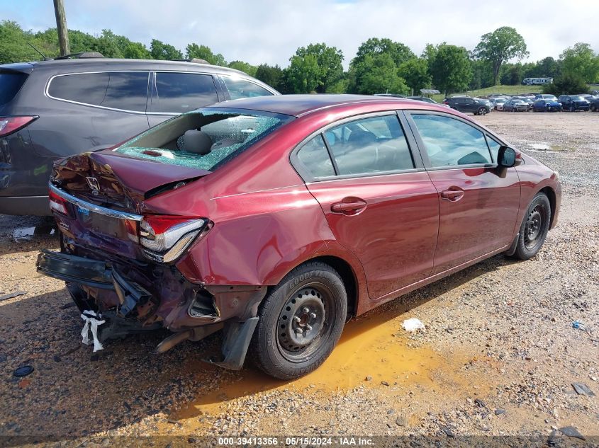 2013 Honda Civic Lx VIN: 2HGFB2F55DH586491 Lot: 39413356