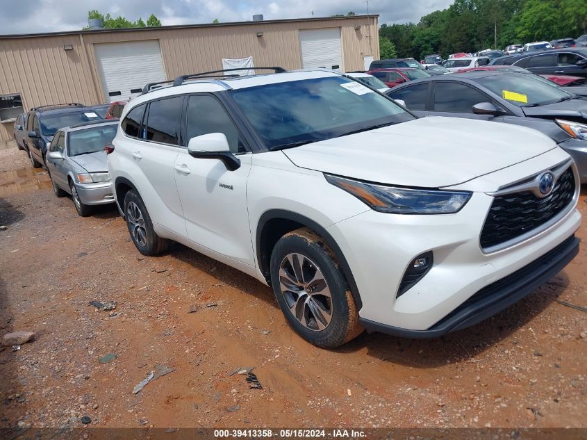 2021 Toyota Highlander Hybrid Xle VIN: 5TDHARAH0MS503961 Lot: 39413358