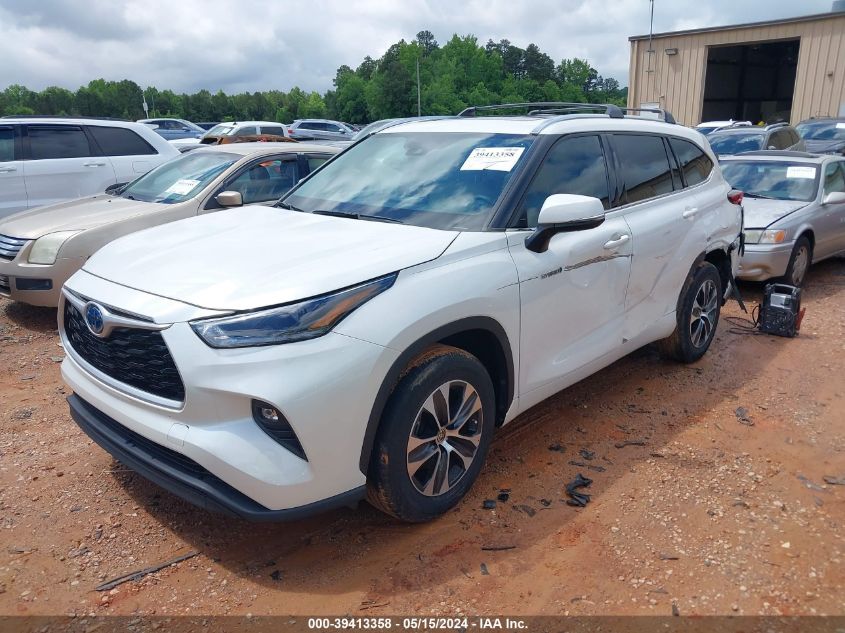 2021 TOYOTA HIGHLANDER HYBRID XLE - 5TDHARAH0MS503961