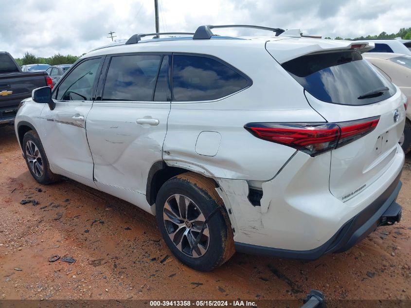 2021 Toyota Highlander Hybrid Xle VIN: 5TDHARAH0MS503961 Lot: 39413358