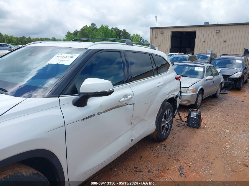 2021 Toyota Highlander Hybrid Xle VIN: 5TDHARAH0MS503961 Lot: 39413358