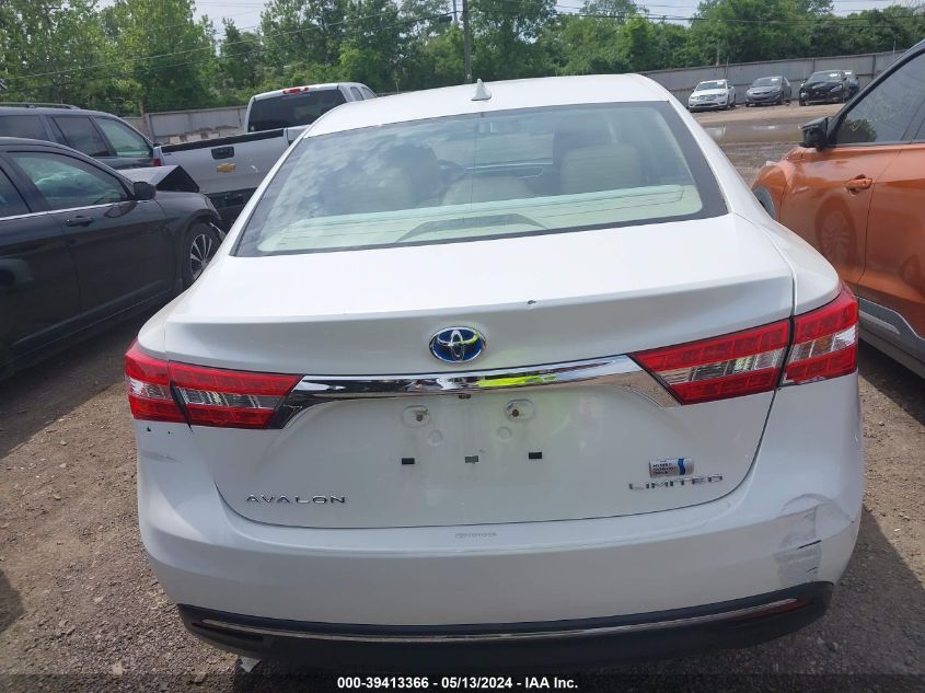 2013 Toyota Avalon Hybrid Limited VIN: 4T1BD1EB5DU011602 Lot: 39413366