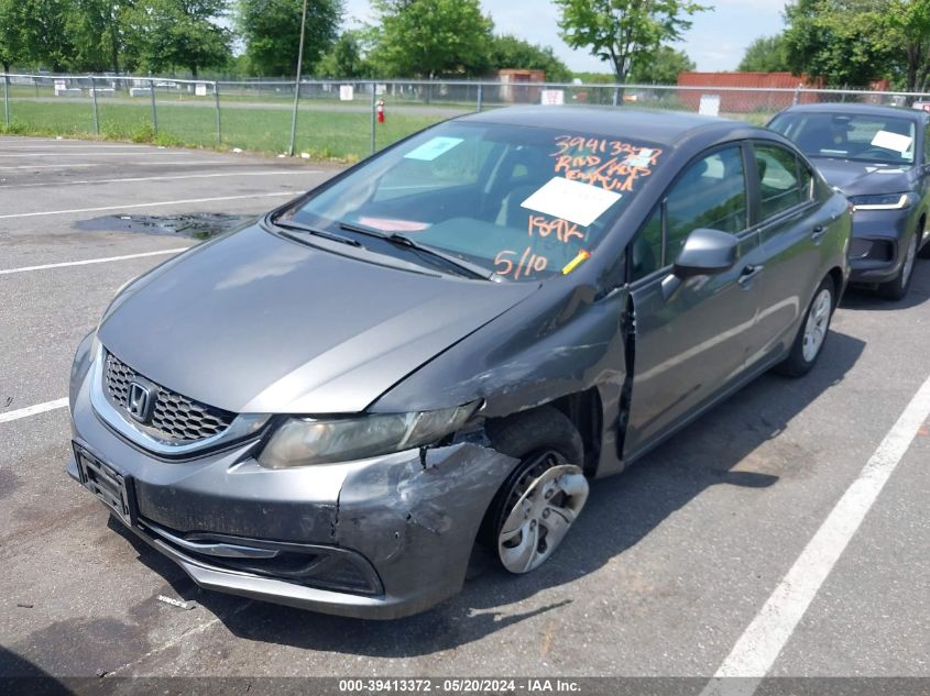 2013 Honda Civic Lx VIN: 2HGFB2F59DH517156 Lot: 39413372