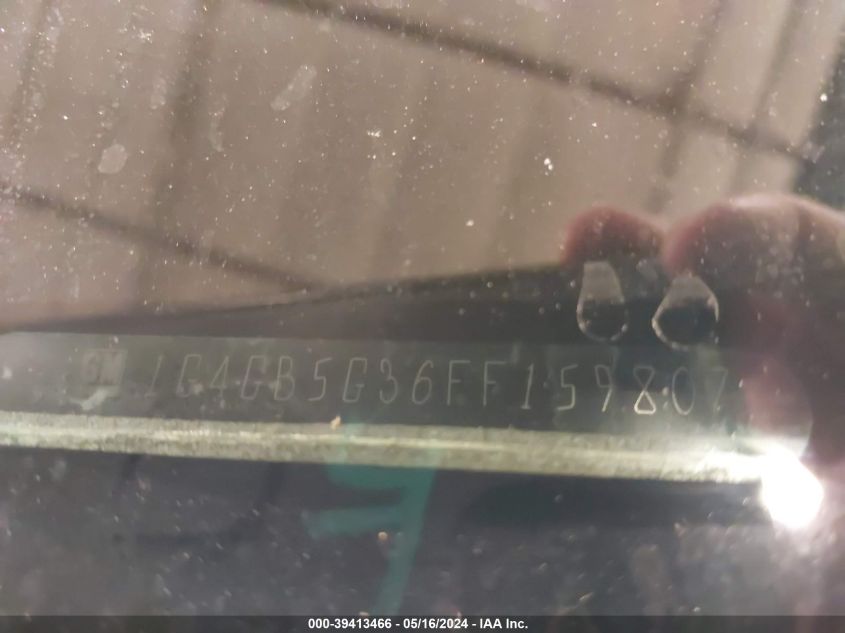 2015 Buick Lacrosse Leather VIN: 1G4GB5G36FF159807 Lot: 39413466