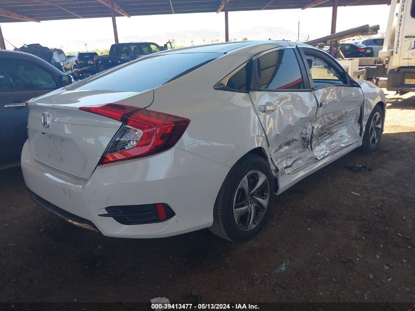 2020 Honda Civic Lx VIN: 19XFC2F6XLE000916 Lot: 39413477