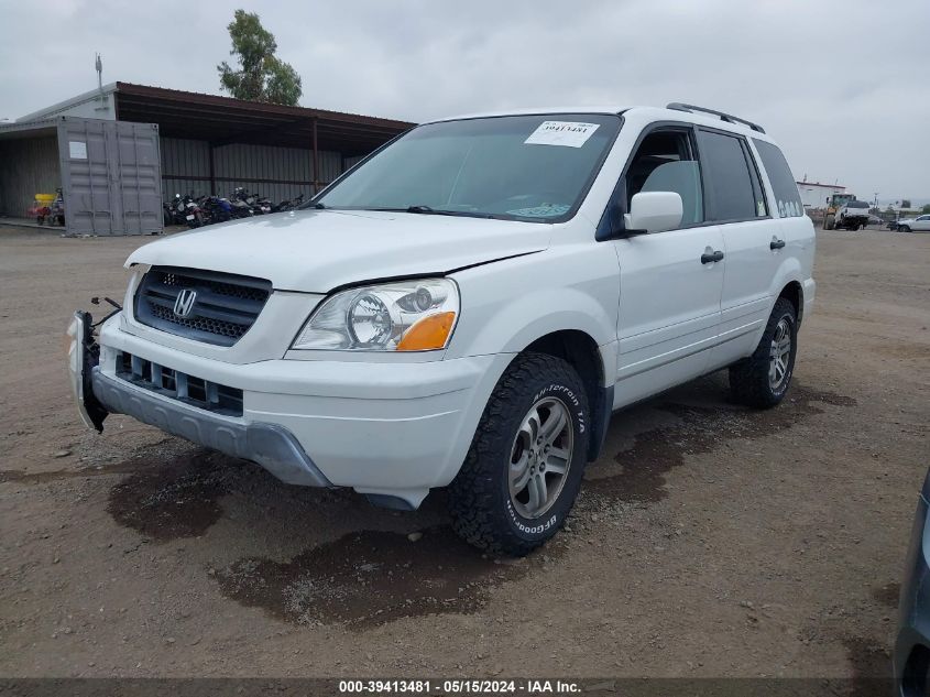 2004 Honda Pilot Ex-L VIN: 2HKYF185148593321 Lot: 39413481