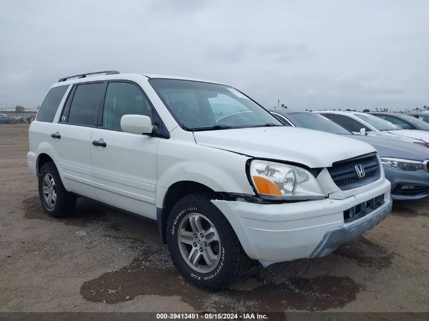 2004 Honda Pilot Ex-L VIN: 2HKYF185148593321 Lot: 39413481