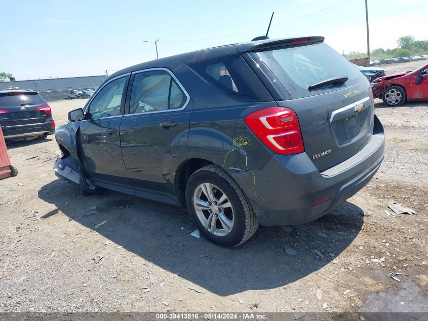 2017 Chevrolet Equinox Ls VIN: 2GNALBEK0H1615205 Lot: 39413516