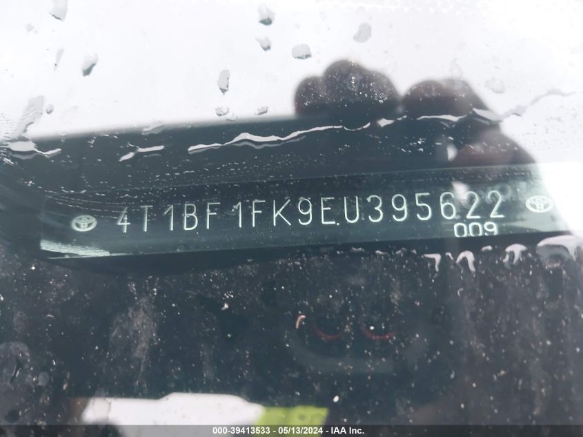 2014 Toyota Camry Se VIN: 4T1BF1FK9EU395622 Lot: 39413533