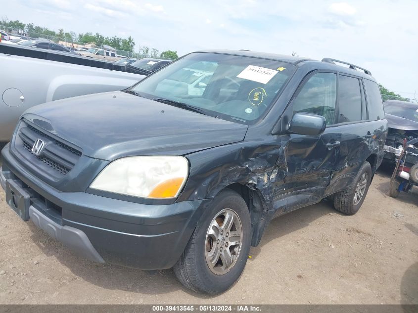 2004 Honda Pilot Ex-L VIN: 2HKYF18654H517545 Lot: 39413545