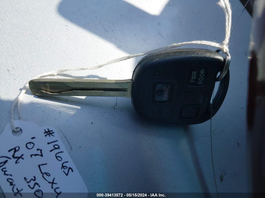 2007 Lexus Rx 350 VIN: JTJHK31U572008235 Lot: 39413572