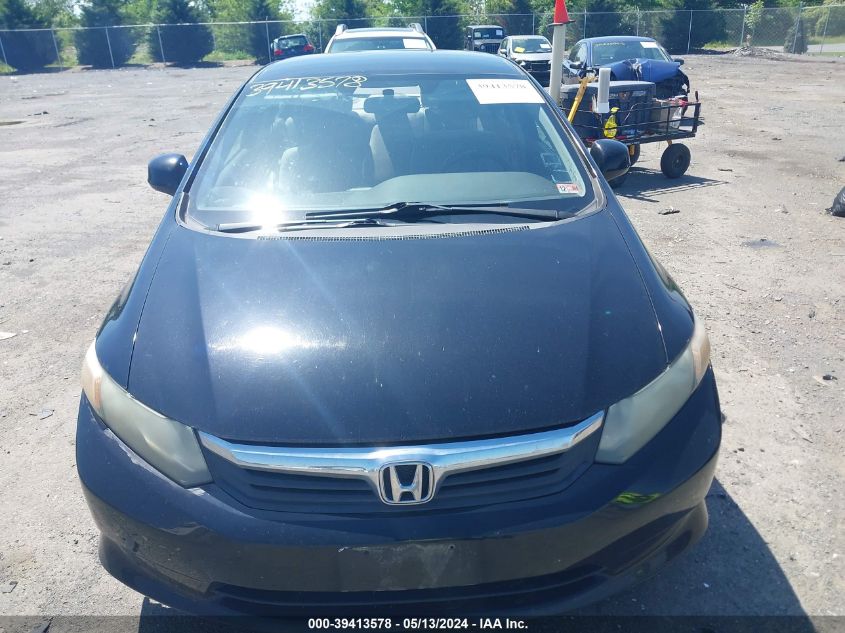 2012 Honda Civic Lx VIN: 19XFB2F57CE314727 Lot: 39413578