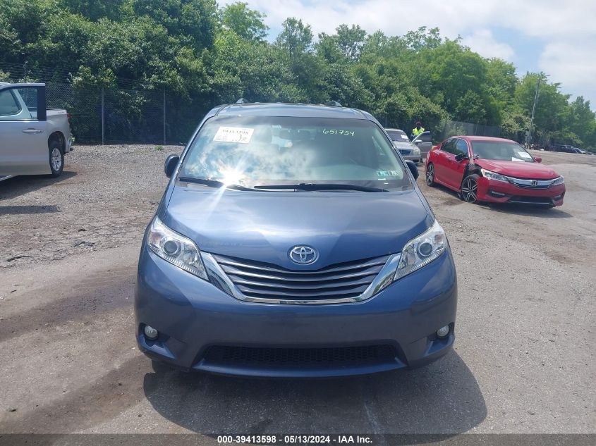 2015 Toyota Sienna Xle 8 Passenger VIN: 5TDYK3DC4FS651754 Lot: 39413598