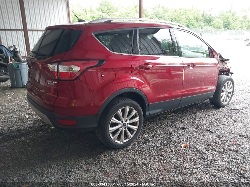 2017 Ford Escape Titanium VIN: 1FMCU9JD2HUE21161 Lot: 39413631