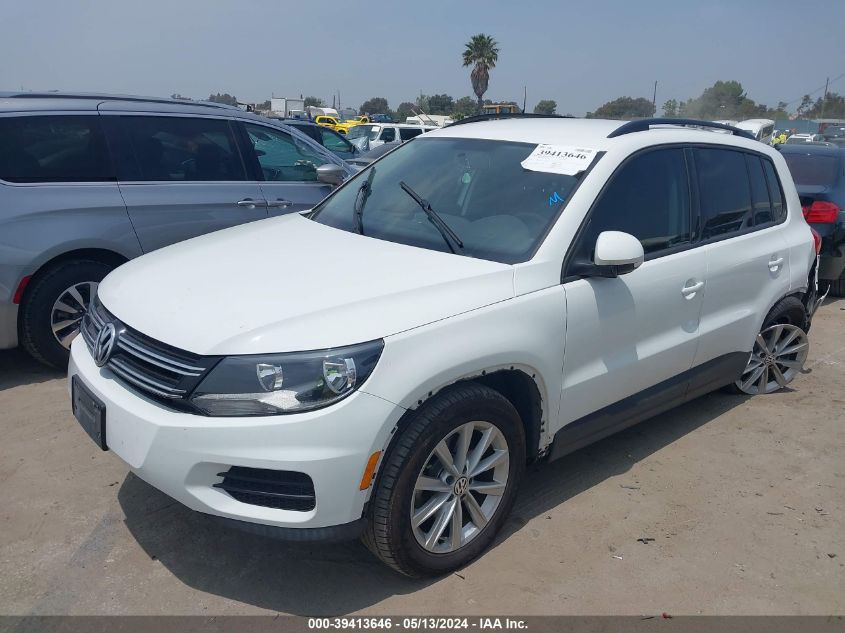 2017 Volkswagen Tiguan 2.0T/2.0T S VIN: WVGAV7AX2HK054812 Lot: 39413646