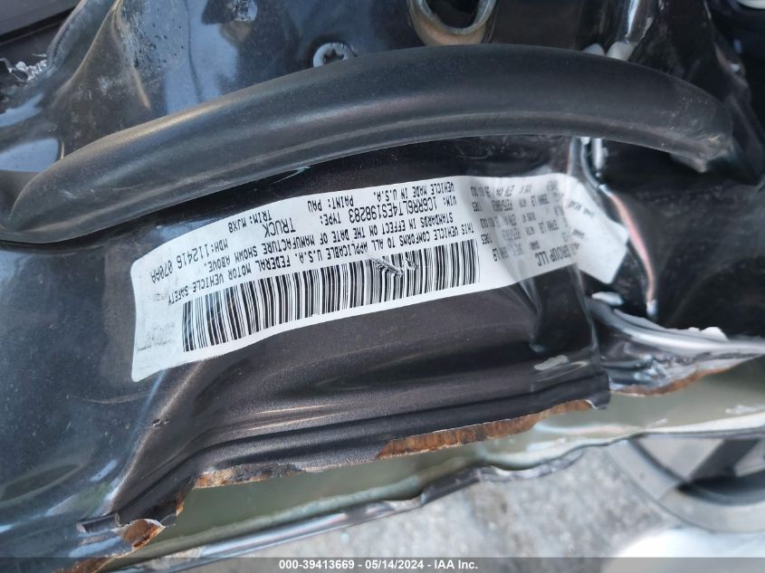 2014 Ram 1500 Lone Star VIN: 1C6RR6LT4ES198283 Lot: 39413669