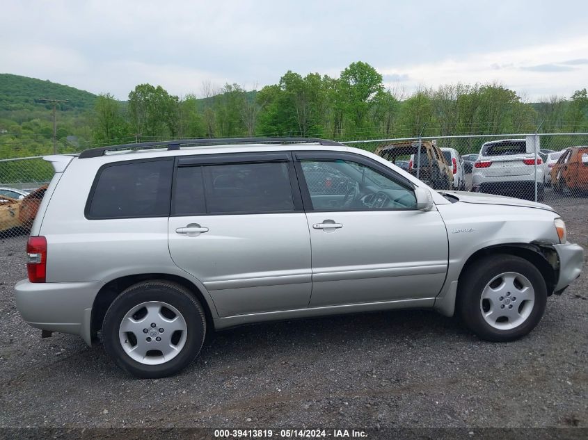 2006 Toyota Highlander Limited V6 VIN: JTEEP21A560151344 Lot: 39413819