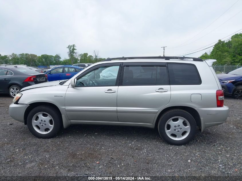 2006 Toyota Highlander Limited V6 VIN: JTEEP21A560151344 Lot: 39413819