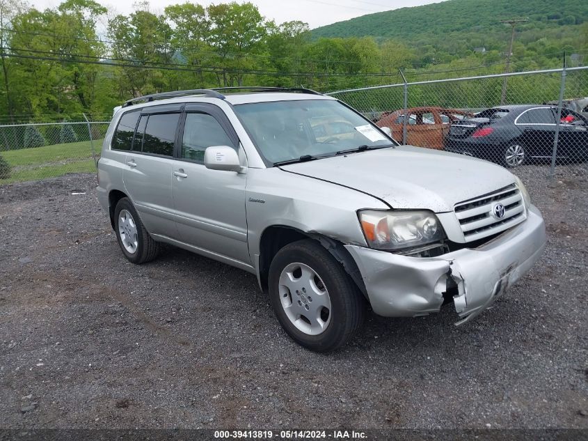 2006 Toyota Highlander Limited V6 VIN: JTEEP21A560151344 Lot: 39413819