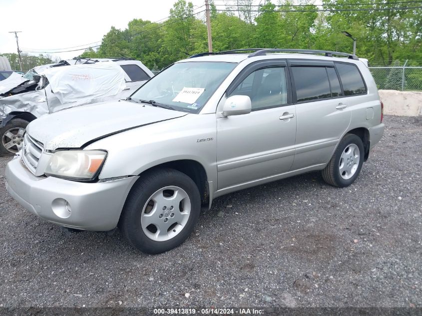 2006 Toyota Highlander Limited V6 VIN: JTEEP21A560151344 Lot: 39413819