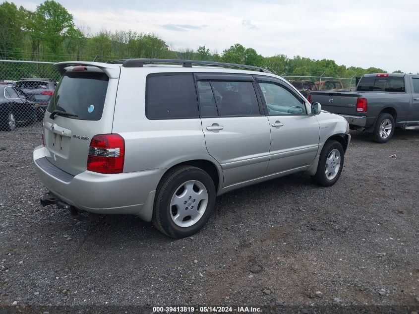 2006 Toyota Highlander Limited V6 VIN: JTEEP21A560151344 Lot: 39413819