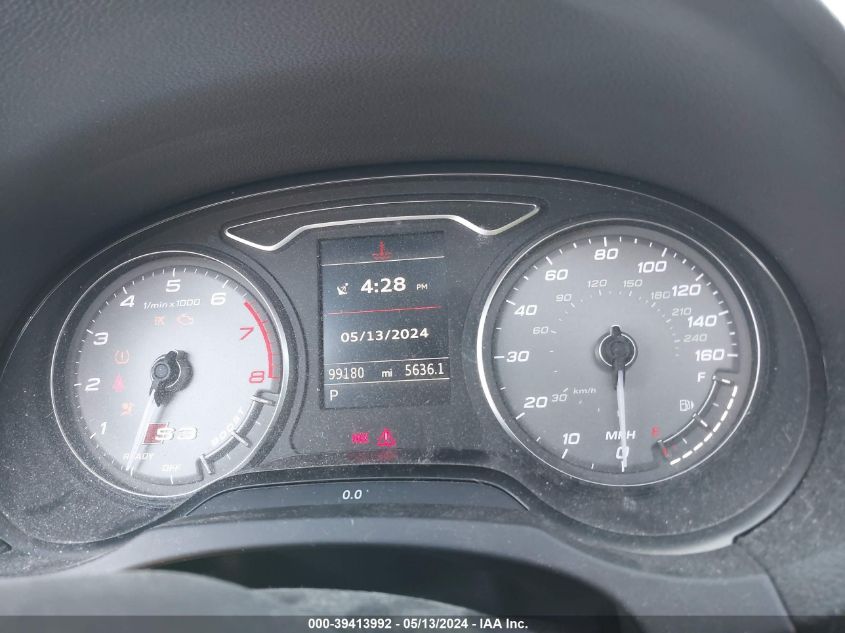 2016 Audi S3 2.0T Premium Plus VIN: WAUB1GFF5G1101823 Lot: 39413992