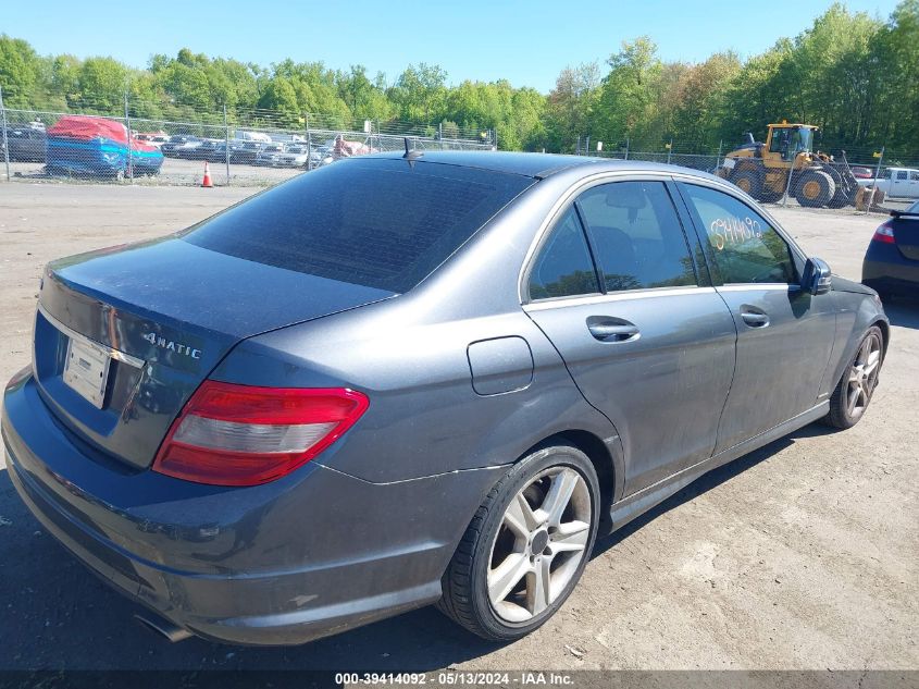 2011 Mercedes-Benz C 300 Luxury 4Matic/Sport 4Matic VIN: WDDGF8BB4BR148439 Lot: 39414092