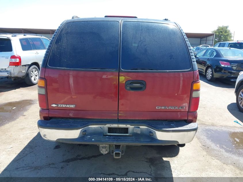 2001 Chevrolet Tahoe Ls VIN: 1GNEK13T91J179329 Lot: 39414109