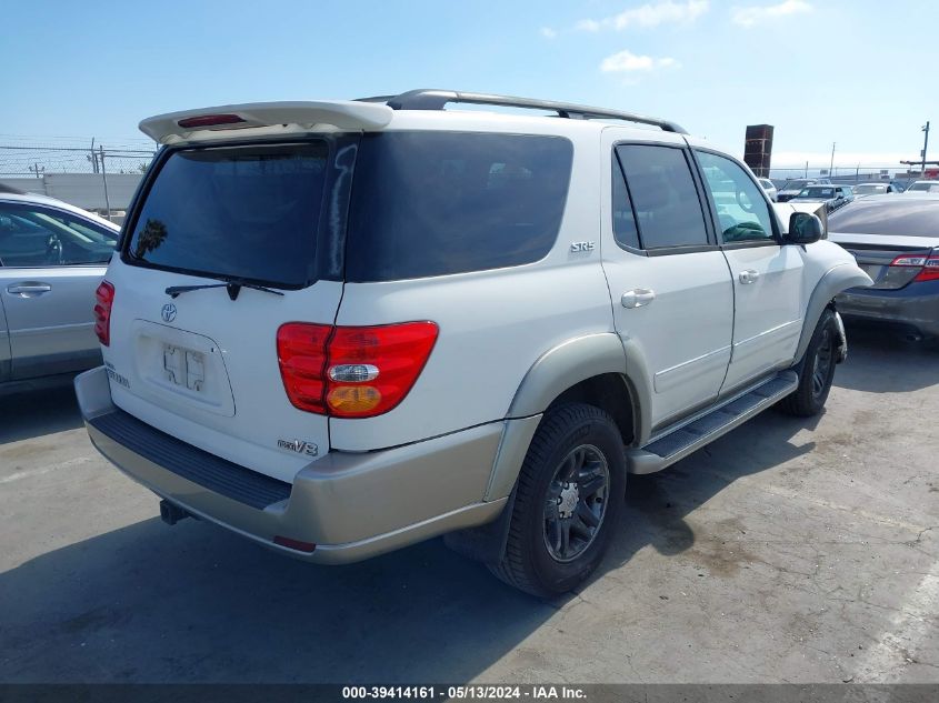 2003 Toyota Sequoia Sr5 V8 VIN: 5TDZT34A63S186633 Lot: 39414161