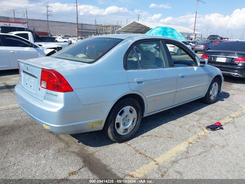 2003 Honda Civic Hybrid VIN: JHMES96623S032567 Lot: 39414225