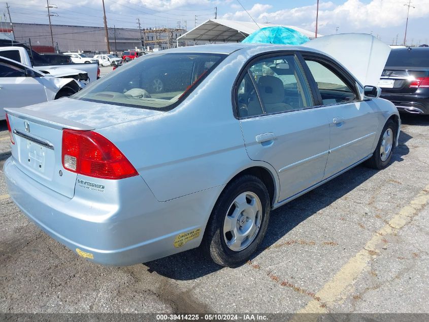 2003 Honda Civic Hybrid VIN: JHMES96623S032567 Lot: 39414225