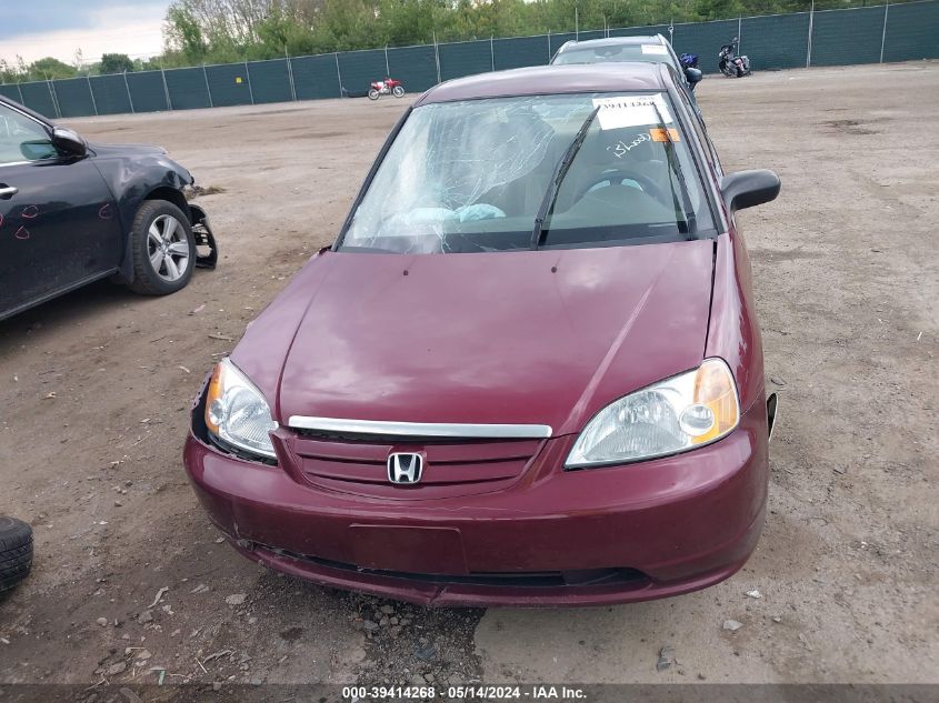 2003 Honda Civic Lx VIN: 1HGES16593L032572 Lot: 39414268