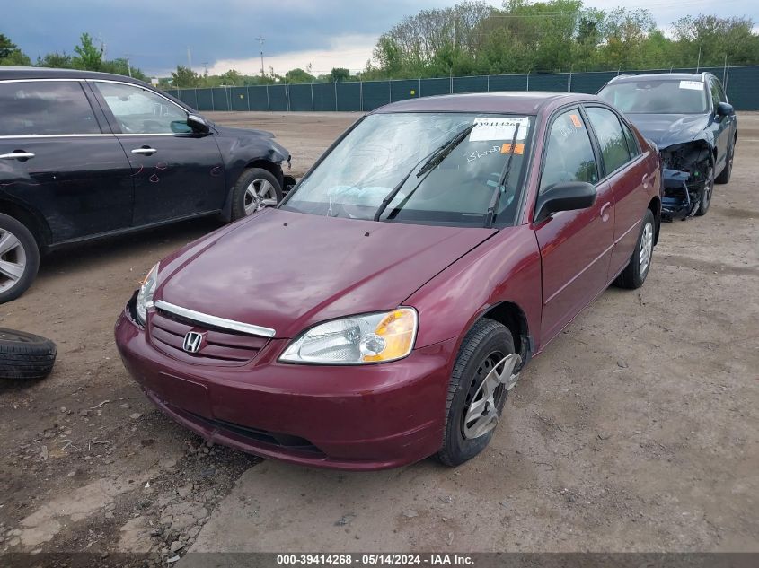 2003 Honda Civic Lx VIN: 1HGES16593L032572 Lot: 39414268