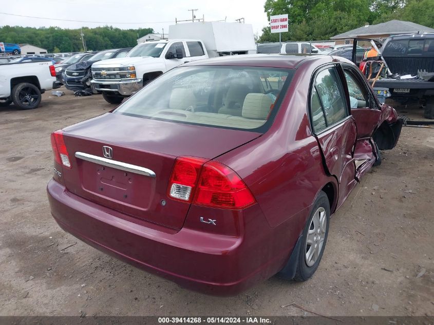 2003 Honda Civic Lx VIN: 1HGES16593L032572 Lot: 39414268