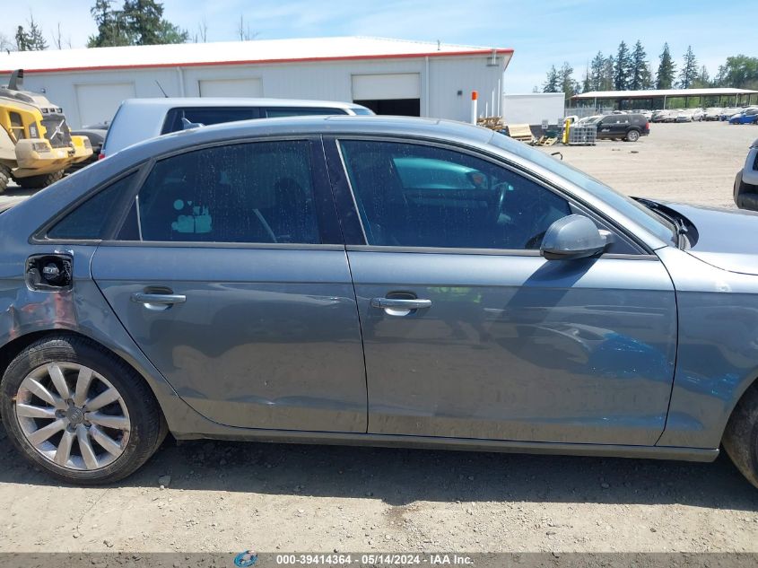 2012 Audi A4 2.0T Premium VIN: WAUAFAFLXCN020321 Lot: 39414364