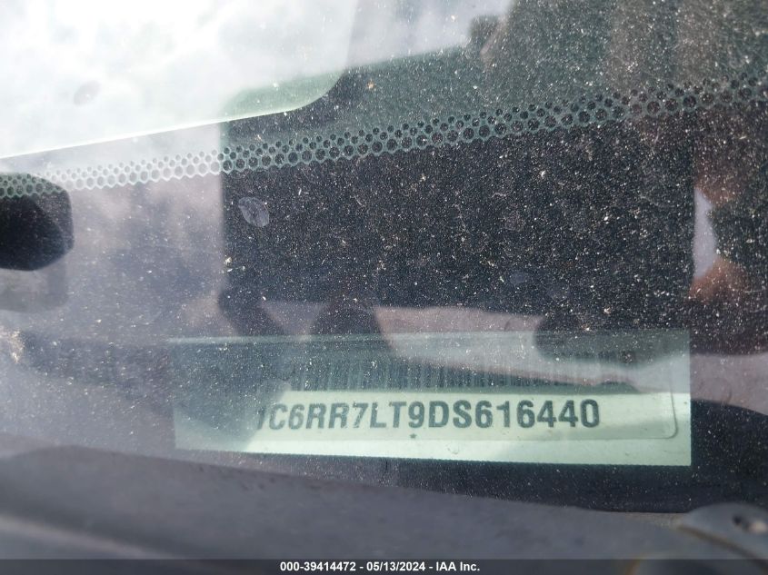 2013 Ram 1500 Big Horn VIN: 1C6RR7LT9DS616440 Lot: 39414472
