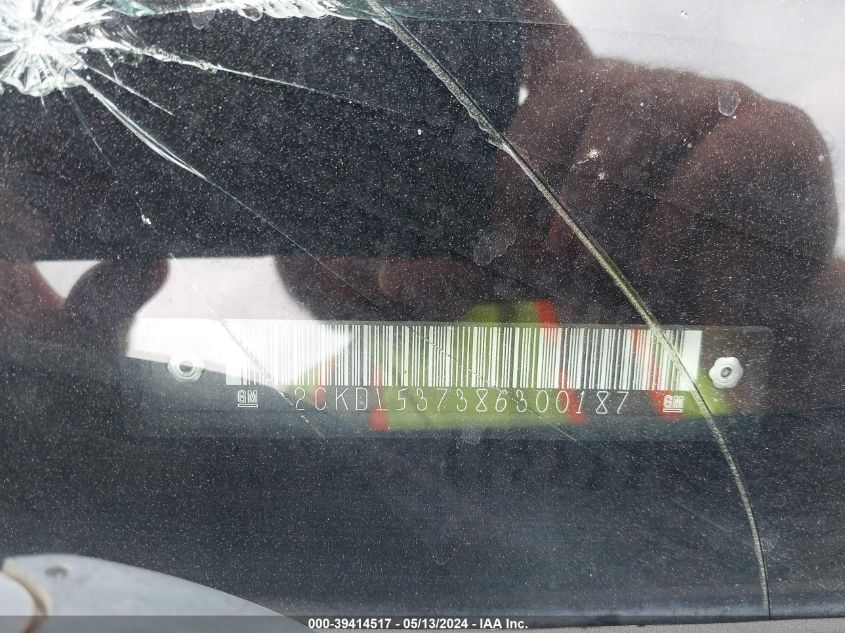 2008 Pontiac Torrent Gxp VIN: 2CKDL537386300187 Lot: 39414517