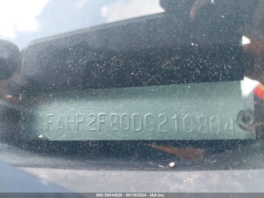 2013 Ford Taurus Limited VIN: 1FAHP2F80DG210804 Lot: 39414520