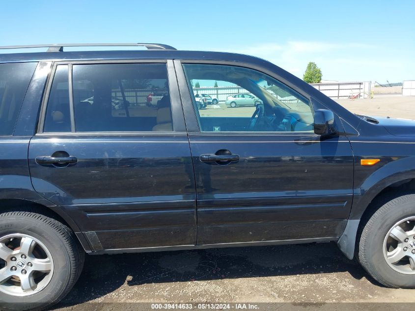 2006 Honda Pilot Ex-L VIN: 5FNYF28606B022290 Lot: 39414633