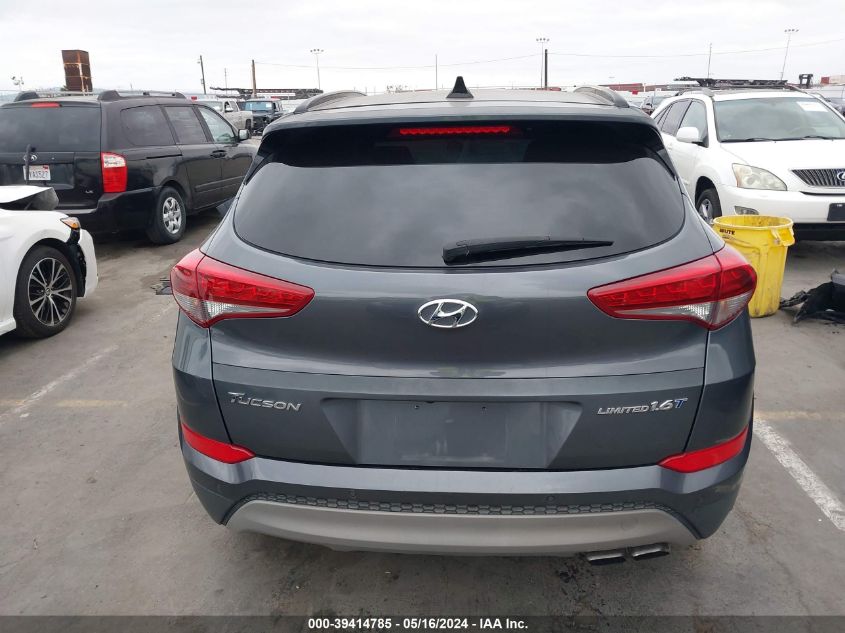 2018 Hyundai Tucson Limited VIN: KM8J33A22JU792882 Lot: 39414785