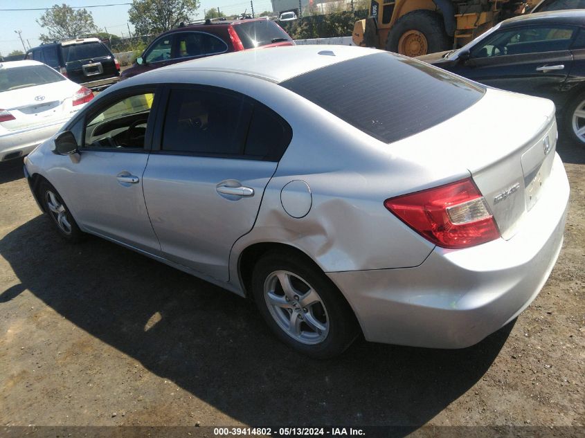 2012 Honda Civic Natural Gas VIN: 19XFB5F5XCE000619 Lot: 39414802