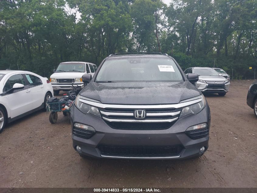 2017 Honda Pilot Elite VIN: 5FNYF6H00HB100850 Lot: 39414833