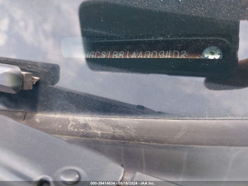 2010 Honda Accord 2.4 Ex-L VIN: 1HGCS1B81AA009402 Lot: 39414834