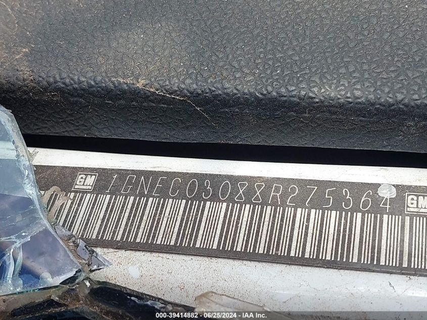 2008 Chevrolet Tahoe Police VIN: 1GNEC03088R275364 Lot: 39414882