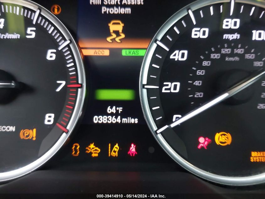 2016 Acura Tlx V6 Advance VIN: 19UUB2F76GA007455 Lot: 39414910