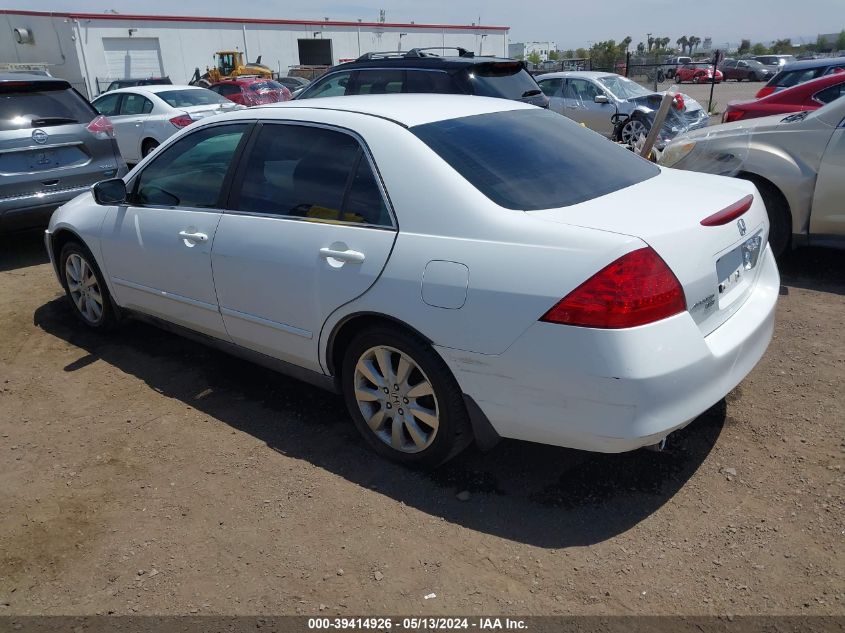 2007 Honda Accord 3.0 Se VIN: 1HGCM66477A051600 Lot: 39414926