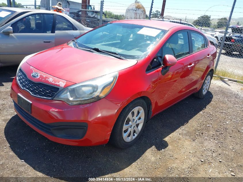 2014 Kia Rio Lx VIN: KNADM4A33E6350486 Lot: 39414934