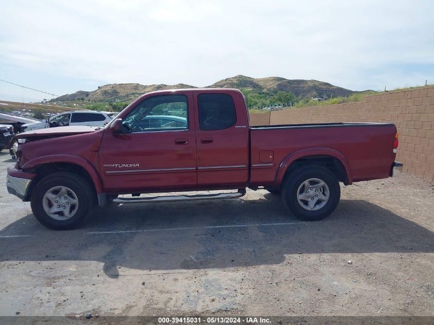 2000 Toyota Tundra Ltd V8 VIN: 5TBRT3814YS008441 Lot: 39415031