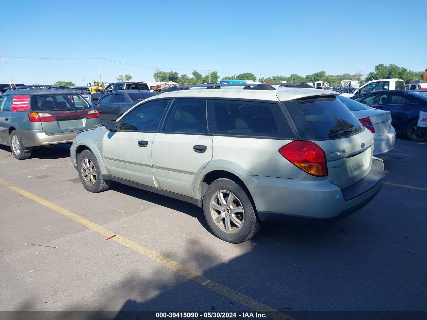 2007 Subaru Outback 2.5I Basic VIN: 4S4BP61CX77331441 Lot: 39415090